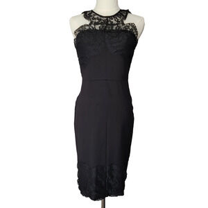 Guess Black Bodycon Elegant Lace Dress Womens M Romantic Dance Homecoming Witchy